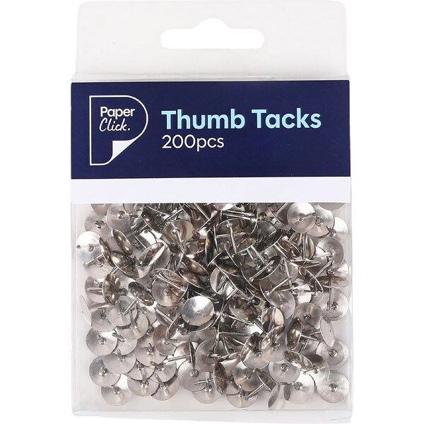Paperclick Thumb Tacks 200 pack