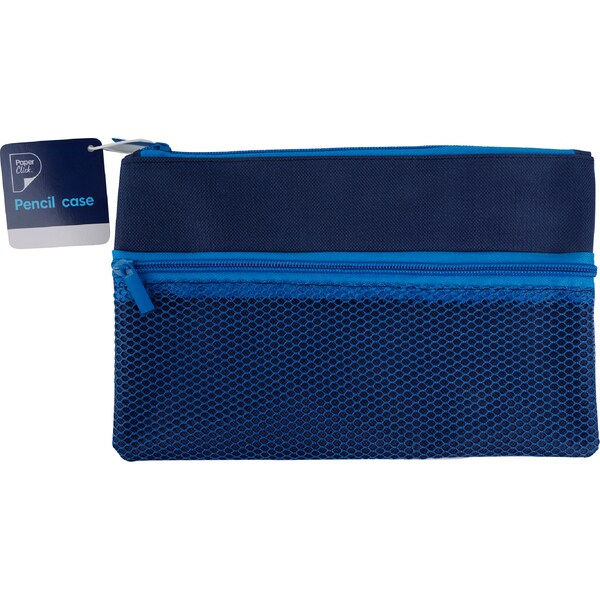 Paperclick Twin Zip Pencil Case Assorted each