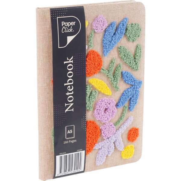Paperclick A5 Embroidered Notebook 160 Pages each