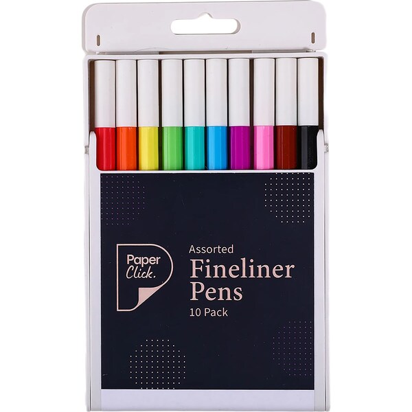 Paperclick Fineliner Pens 10 pack