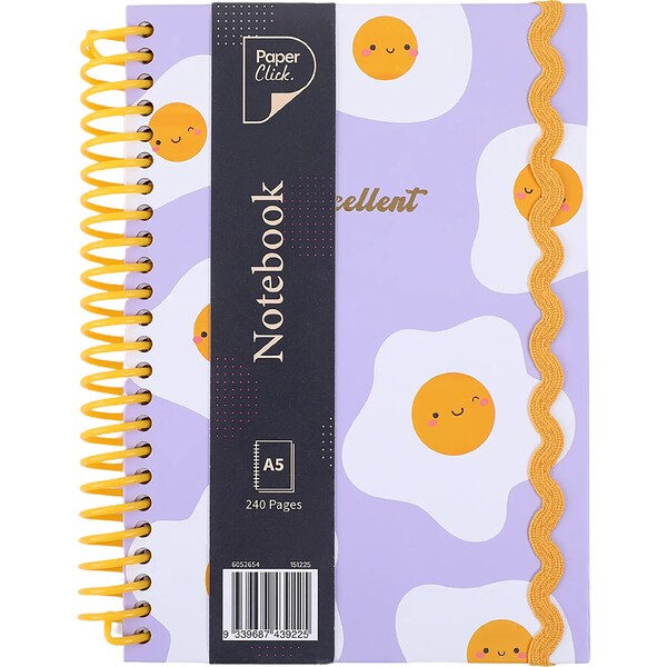 Paperclick A5 Spiral Notebook 240 Pages Assorted each