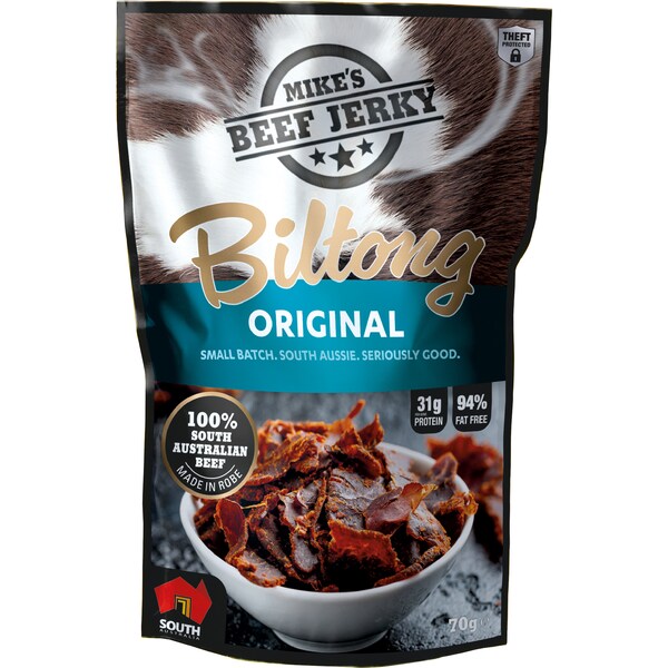 Mike's Beef Jerky Biltong Original 70g