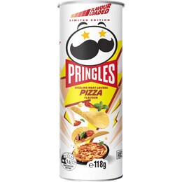 Pringles Sizzling Meat Lovers Pizza Potato Chips 118g – Woolworths