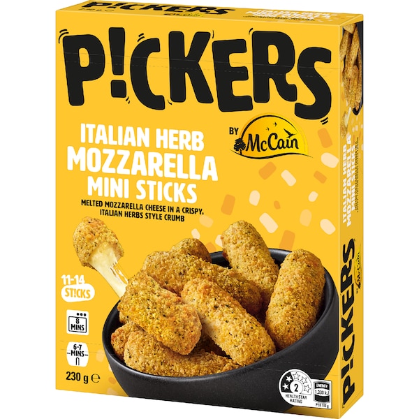 McCain Pickers Mini Mozzarella Sticks Italian Herb 230g