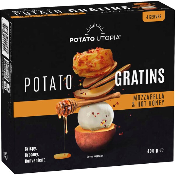 Potato Utopia Potato Gratins Mozzarella & Hot Honey 400g