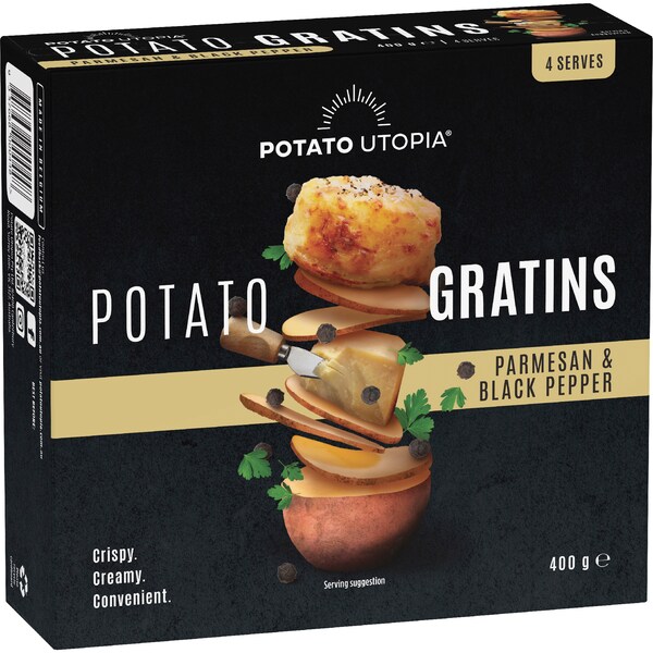 Potato Utopia Potato Gratins Parmesan & Black Pepper 400g