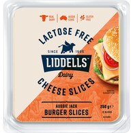 Liddells Lactose Free Cheese Aussie Jack Burger Slices