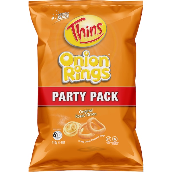 Thins Onion Rings Party Pack Original Roast 110g