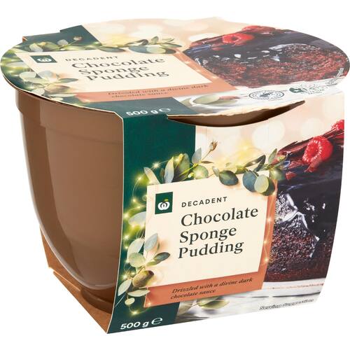 Woolworths Chocolate Sponge Pudding 500g bunch