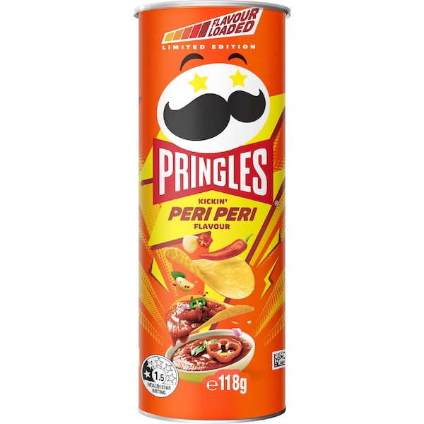 Pringles Peri Peri Potato Chips 118g