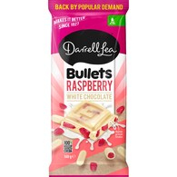 Darrell Lea White Chocolate Bullets Raspberry Block
