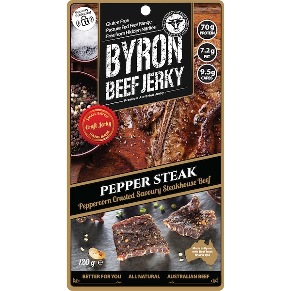Byron Beef Jerky Pepper Steak 120g