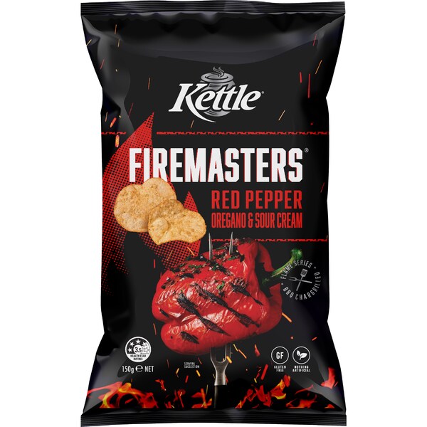 Kettle Firemasters Red Pepper & Sour Cream Potato Chips 150g