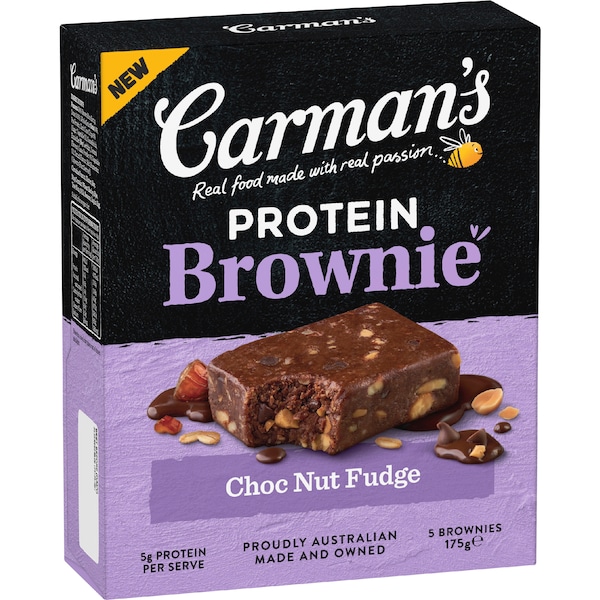 Carman's Protein Brownie Choc Nut Fudge 5 pack