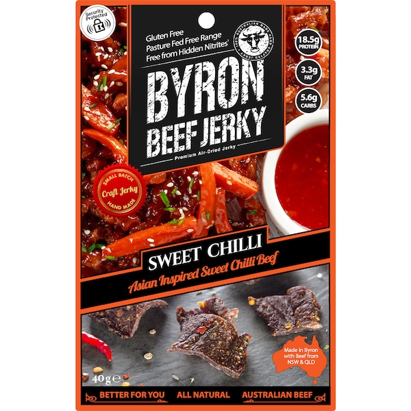 Byron Beef Jerky Sweet Chilli 40g