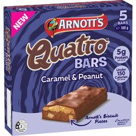 Arnott's Quatro Bars Caramel & Peanut