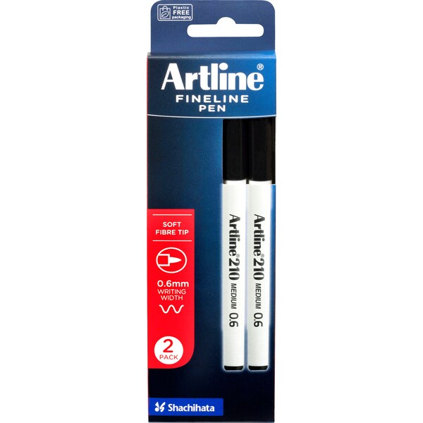 Artline 210 Fineline Pen 2 pack