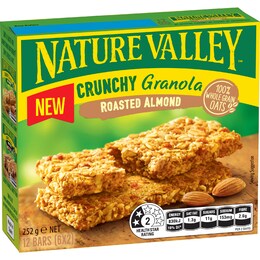 Nature Valley Crunchy Granola Bars Roasted Almond 252g 6 pack – Woolworths