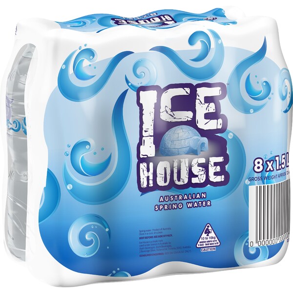 Ice House Spring Water 1.5L x 8 pack