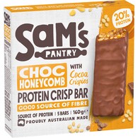 Sam's Pantry Protein Crisp Bars Choc Honeycomb