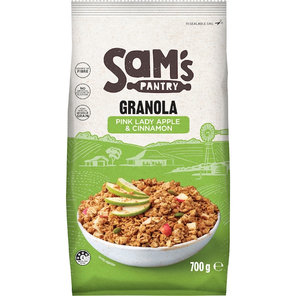 Sam's Pantry Granola Pink Lady Apple & Cinnamon 700g
