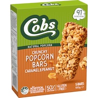 Cobs Crunchy Popcorn Bars Caramel & Peanut