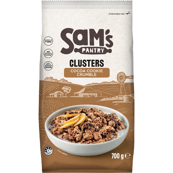 Sam's Pantry Clusters Cocoa Cookie Crumble 700g