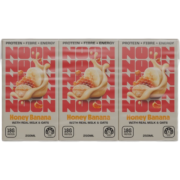 Noon Liquid Breakfast Honey Banana 250mL x 3 pack