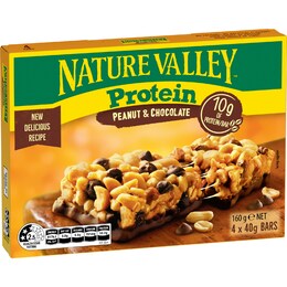 Nature Valley Protein Bars Peanut & Chocolate 160g 4 pack – Woolworths