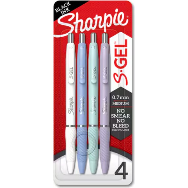 Sharpie S Gel Medium Pens Black 4 pack