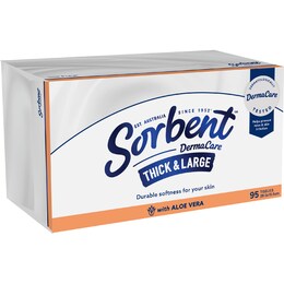 Sorbent Sorbent Facial Tissues Thick & Large With Aloe Vera 95 pack
