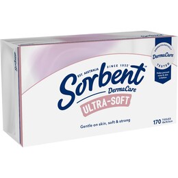 Sorbent Sorbent Facial Tissues Ultra Soft 170 pack