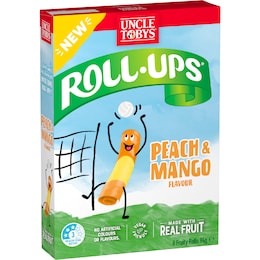 Uncle Tobys Roll Ups Peach & Mango 6 pack – Woolworths