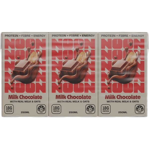 Noon Liquid Breakfast Milk Chocolate 250mL x 3 pack