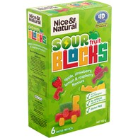 Nice & Natural Sour Fruit Blocks Apple Strawberry Lemon & Raspberry
