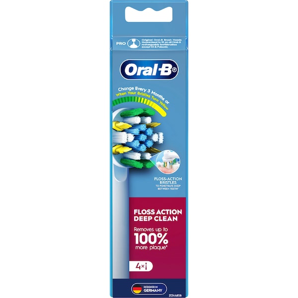 Oral-B Floss Action Deep Clean Toothbrush Replacement Heads 4 pack