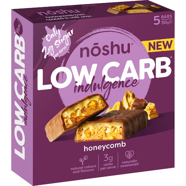 Noshu Low Carb Honeycomb Indulgence Bars 5 pack