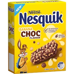 Nesquik Cereal Bar Banana Choc 6 pack – Woolworths
