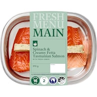 Fresh Menu Australian Salmon With Creamy Fetta & Spinach