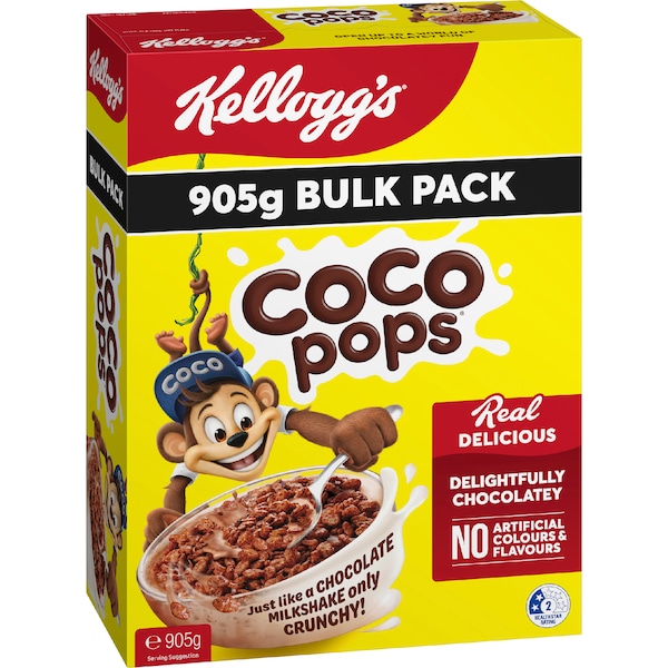 Kellogg's Coco Pops Chocolatey Breakfast Cereal Bulk Pack 905g