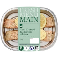 Fresh Menu Herb Crusted Australian Salmon Lemon Butter