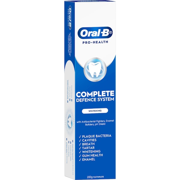 Oral-B Complete Defence System Whitening Toothpaste 200g