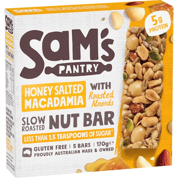 Sam's Pantry Nut Bar Honey Salted Macadamia & Almonds 5 pack