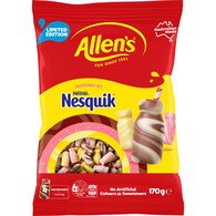 Allen's Nesquik Milkshakes Lollies Bag Strawberry & Banana