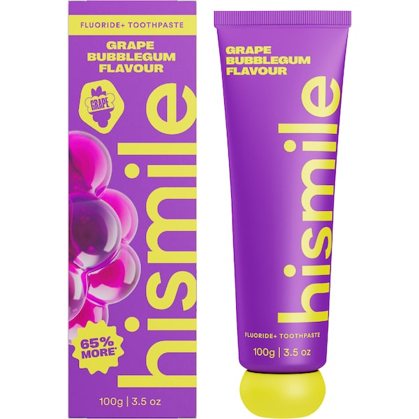 Hismile Fluoride & Toothpaste Grape Bubblegum 100g