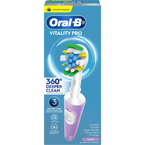Oral-B Vitality Pro Rechargeable Toothbrush Deeper Clean Lilac each