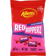 Allen's Red Ripperz Lollies Intense Raspberry