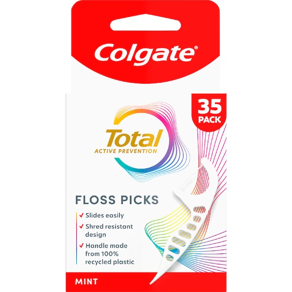 Colgate Total Active Prevention Floss Picks Mint 35 pack