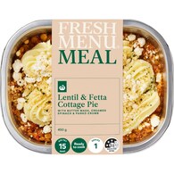 Fresh Menu Lentil & Fetta Cottage Pie With Spinach & Butter Mash