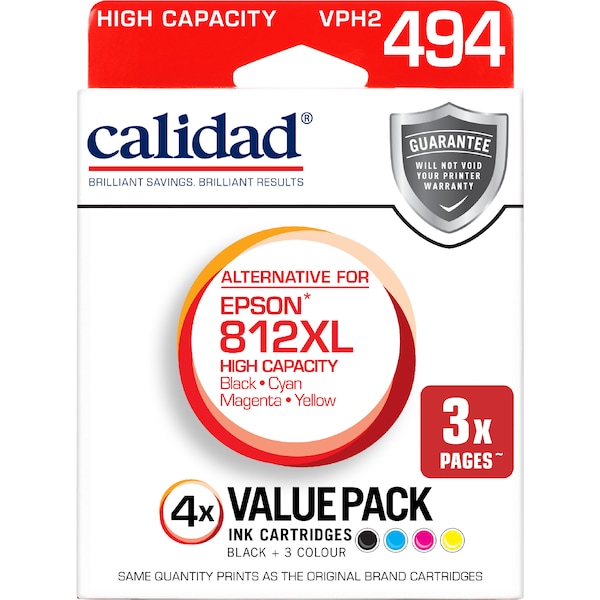 Calidad Epson 812XL Ink Cartridge 4 pack